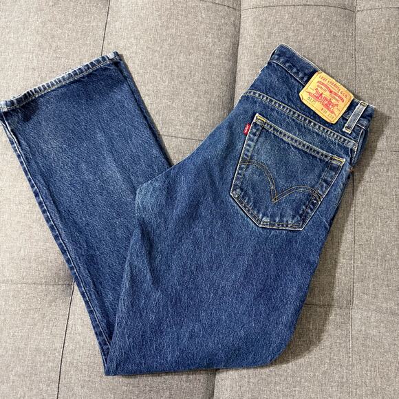 Vintage 2003 Levis 517 Jeans Men 36x34 Blue Stains Classic‎ Y2K 33.5L Bootcut - Picture 1 of 9
